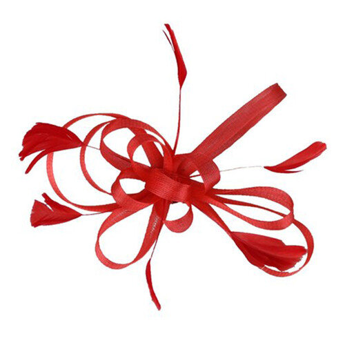 brautschmuck fascinator haarspange brosche rot