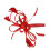 brautschmuck fascinator haarspange brosche rot 3