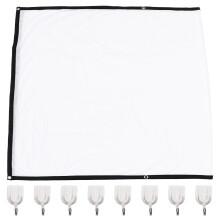 1Stk Tragbarer Beamer Leinwand Weiß Polyester Heimkino Zubehör