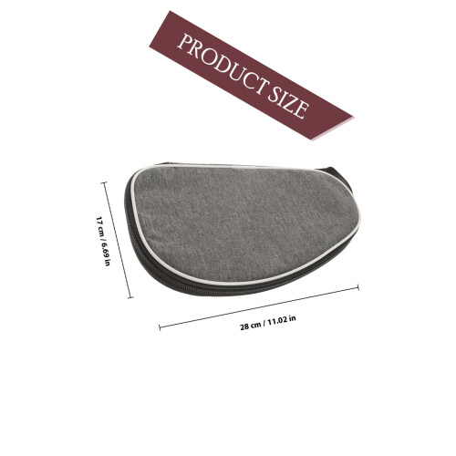 tischtennisschlägertasche in schlägerform, grau 1