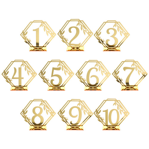 señal hexagonal 1-10, 10 , banquete 1