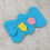 coussin éponge bain bébé antidérapant dessin animé bleu 5