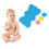 coussin éponge bain bébé antidérapant dessin animé bleu 3