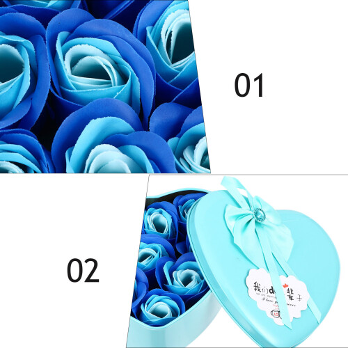 2pcs Creative Soap Flower Gift Box Scented Romantic Festival Gift 2