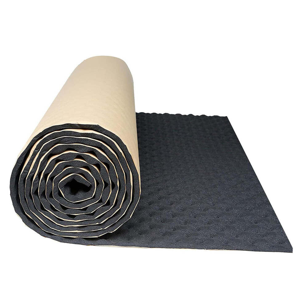 Heatproof Mat 19.7 X 78.7 Inches Foam Wave-Style Car Audio Stereo Sound Deadener, Acoustic Absorption, 10.76 Sq Ft 9084446531213