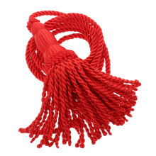 1Paar Handgewebtes, Rotes Horn-Tassel Band Aus Polyester Für Musik