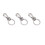 3er-set halsbandanhänger, langlebiger hundemarkenclip mit ringen 1
