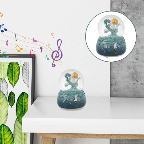 Blue Spaceman Musical Crystal Ball Glowing Desktop Decor Gift 2
