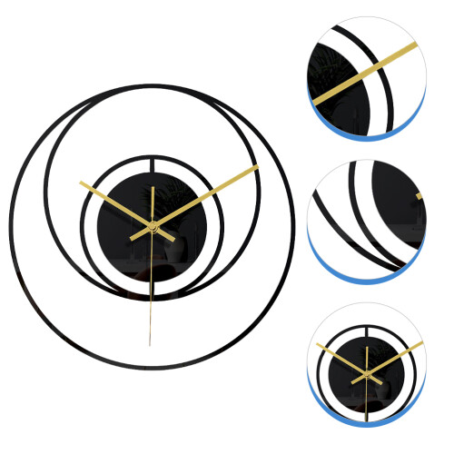 Wall Hanging Clock Decorative Led Smart Clocks For Living Room Black 1