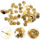 50 Sets Butterfly Hat Accessories Locking Pin Back Enamel 6