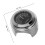 2pcs 22-25mm motorcycle handlebar dial clock thermometer black 2