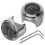 2pcs 22-25mm motorcycle handlebar dial clock thermometer black 9
