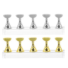 2 Sets False Nail Stand Practice Rack Art Supplies