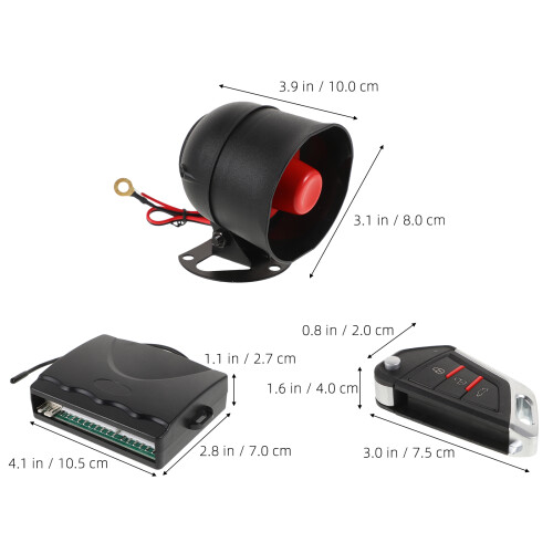 Raindrops Car Alarm With Remote Start Vehicle Locking System 2