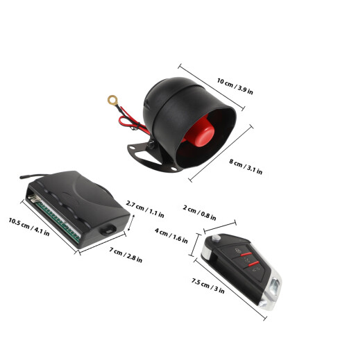 Raindrops Car Alarm With Remote Start Vehicle Locking System 1