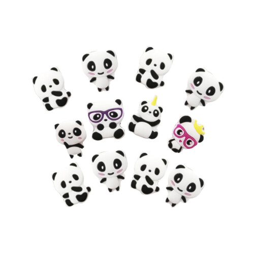 12 Panda Ring, Panda-Finger-Ringe, Party-Ringe, Ringe Für