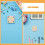carte carrée en 36 pcs 4 trous pour décoration 9