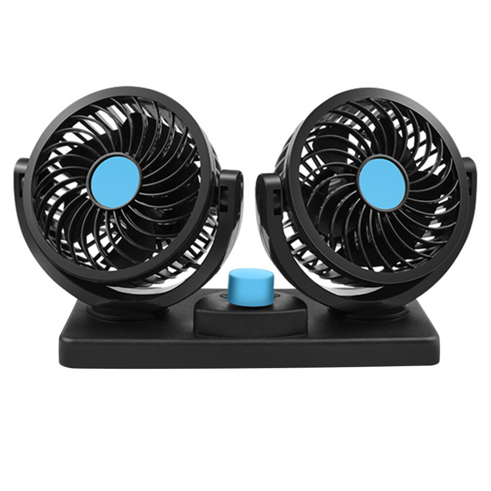 Vehicle Double Head Fan Automotive Cooling Portable Usb Rechargeable 3013429839790