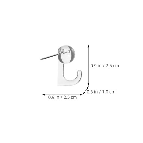 100 Pcs Push Pins Clear Round Head Decorative Bulletin Thumbtacks 1
