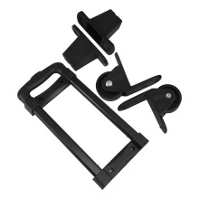 1 Set Black Portable Speaker Handle Plastic Replacement with Slots