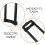 1 Set Black Portable Speaker Handle Plastic Replacement with Slots 8