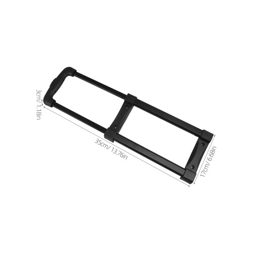 1 Set Black Portable Speaker Handle Plastic Replacement with Slots 1