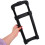 1 Set Black Portable Speaker Handle Plastic Replacement with Slots 4
