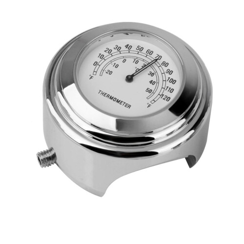 2 Pcs Luminous Temperature Meter /8"-1" Handlebar Clock Thermometer 2
