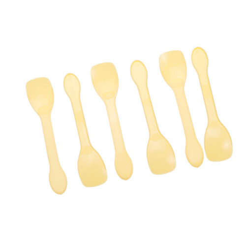 100 Pcs Transparent Plastic Spoons For Ice Cream Dessert