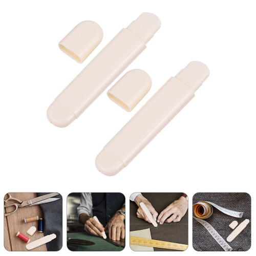 2pcs fabric chalk marker pen for sewing with lid 2