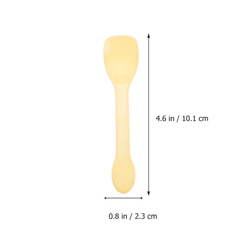 100 Pcs Transparent Plastic Spoons For Ice Cream Dessert 1