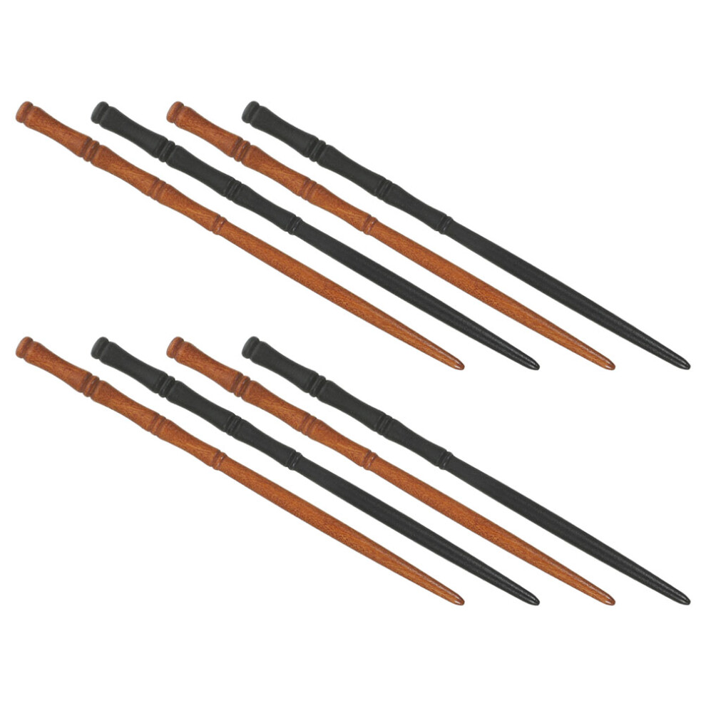 8 Pezzi Fermacapelli In Legno Bamboo 17,5 Cm Per Chignon Ragazza-image