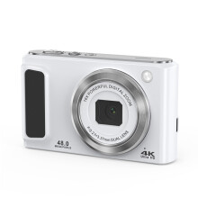 4K HD-Digitalkamera mit Vorder- und Rückkamera und Stabilisierung White