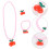 perles imitées pendentif 3 pièces rose 4