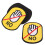 3 pièces autocollants collier "attention ne pas toucher" 8