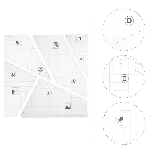juego de plantillas para acolchado y patchwork, herramientas de 2