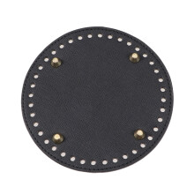 Accessoires de tricot en cuir PU 14 cm pour sacs pochettes DIY noir