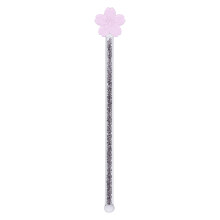 1Pc Grey Glass Stirring Rod Flower Design for Coffee Juice Drinks