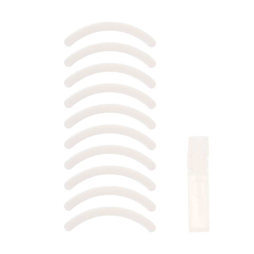 Solustre 10Pcs Eyelash Extension Clip Display Tool With Glue For Home Salon