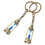 2pcs Car Keychains Hourglass Sand Timer Key Rings 5