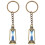 2pcs Car Keychains Hourglass Sand Timer Key Rings 8