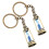 2pcs Car Keychains Hourglass Sand Timer Key Rings 10