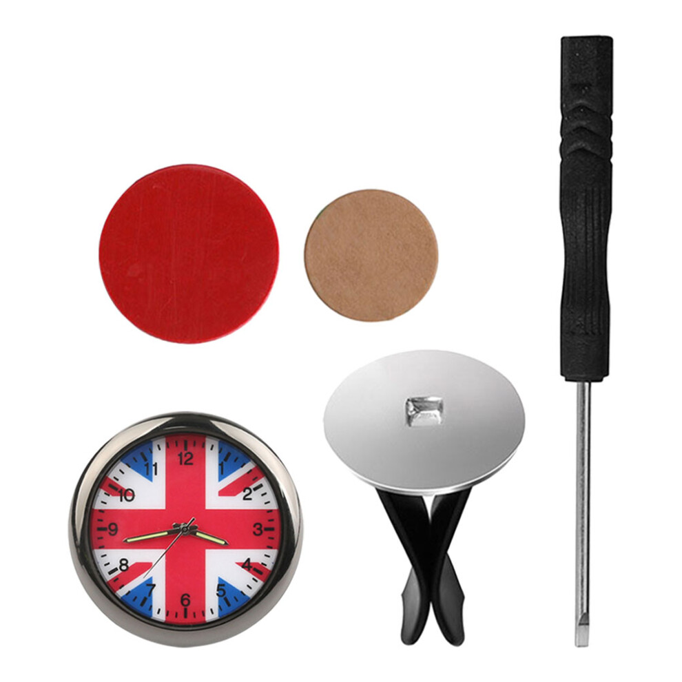 Raindrops Ornaments Car Clock Interior Union Jack Decoration 3013429890401