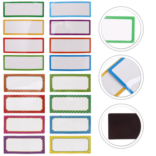 Whiteboard Name Labels Writable Name Stickers Cardboard 16pcs 2