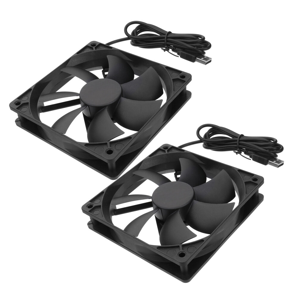 2 Pcs Cooling Fan Usb Handheld Fans For Desk Quiet Hard Drive Cooler 061145509117
