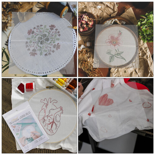 8 Pcs Water Cup Plug Soluble Embroidery Transfer Paper 2