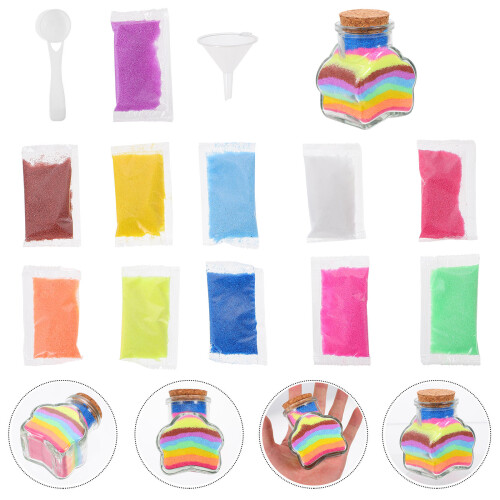1 set sand art bottle with colorful sand and modeling tools 2