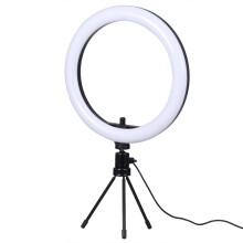 10 Inches Dimmable Ring Light With Rotatable Phone Stand And Clip