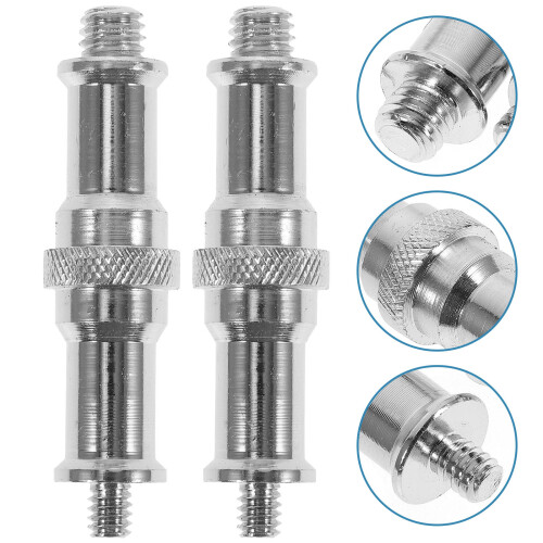 2 Pcs Thread Adapters Tripod Screw Flash Light Stand Spigot Stud 1