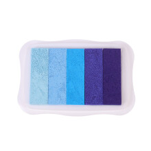 5 colors gradient ink pad eco-friendly hand printed stamp blue